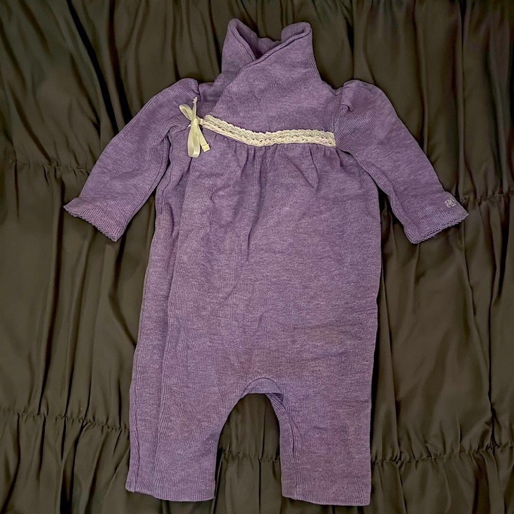 NWT Ralph Lauren Baby Girl Purple jumpsuit 3M Onesies